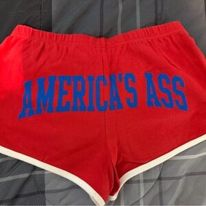 Red Women's Shorts- captain  America themed